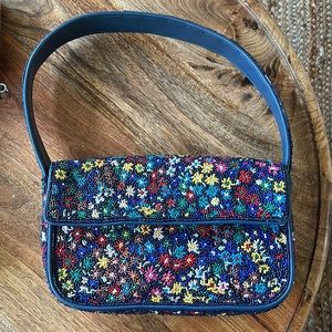 Staud Tommy floral beaded bag